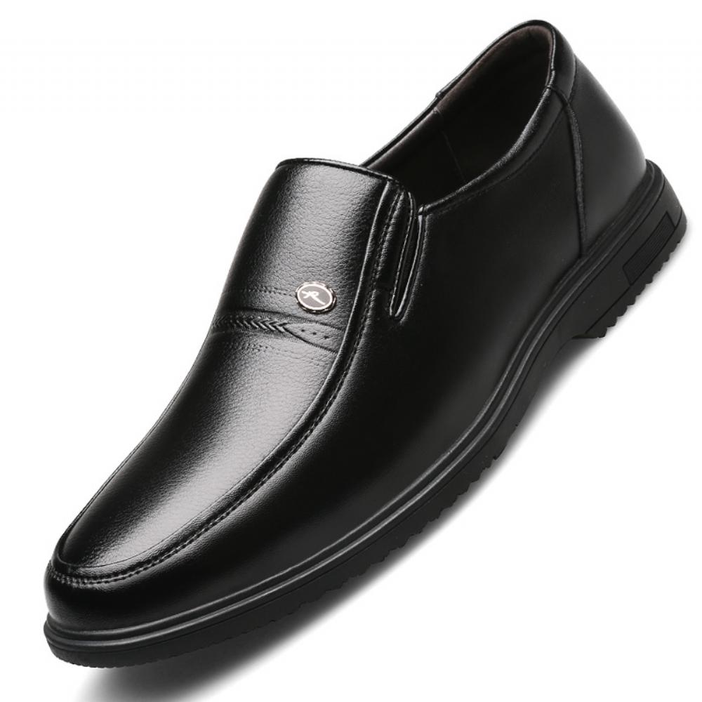 Syksyiset Keski-ikäiset Vanhukset Nahkakengät Miesten Pehmeäpohjaiset Pehmeäpintaiset Slip-on Kengät Business Casual Isän